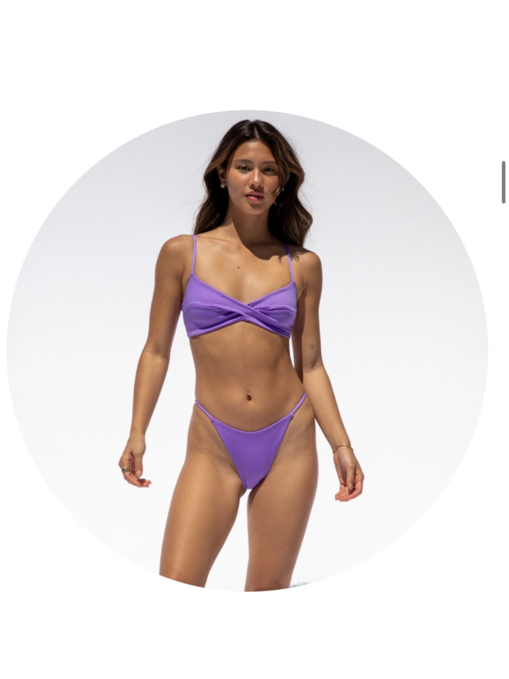 Left on Friday Paradise Purple Wave bikini top